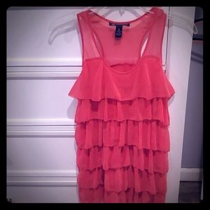 Womens INC ruffle tank